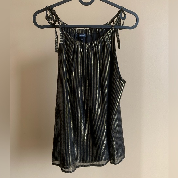 MADEWELL Metallic Striped Cami Top Size 0 - Picture 5 of 8